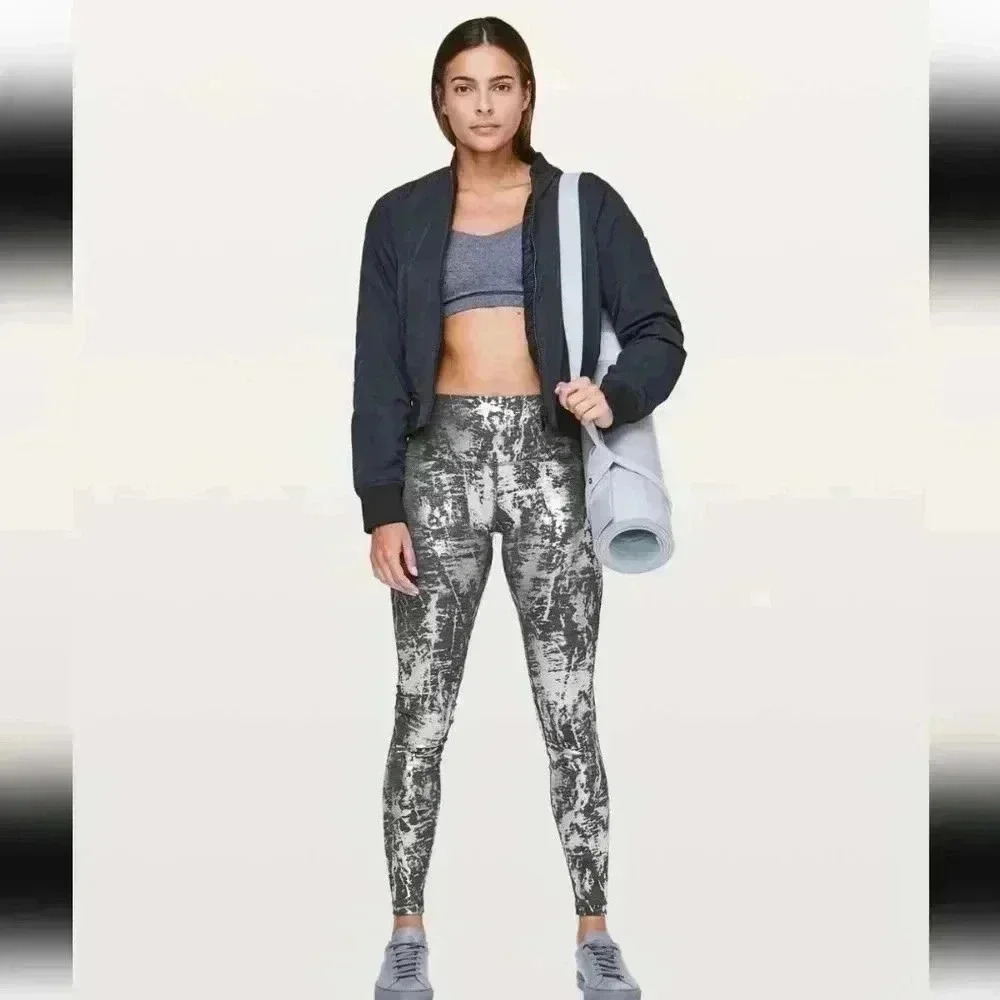 Lululemon Wunder Under Hi-Rise Tight *Brindle Foil 28"Crinkle Heather Brindle H